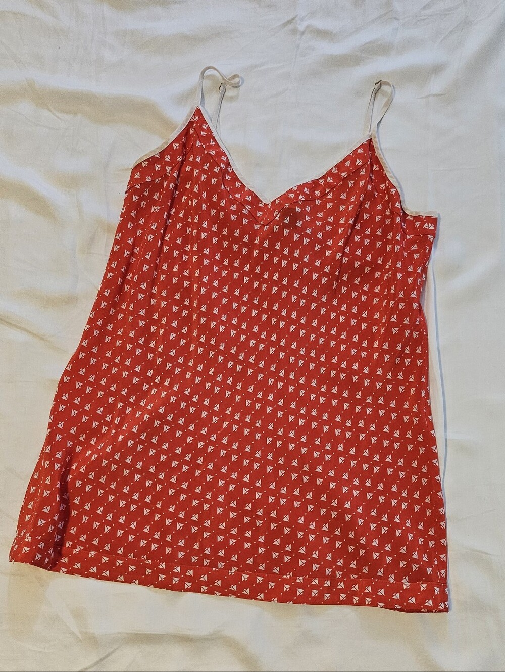 Ann Taylor Red Silk Top
